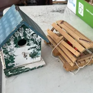 Miniature bird house and lineage trap