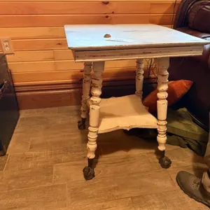 Glass Ball Claw Foot Table