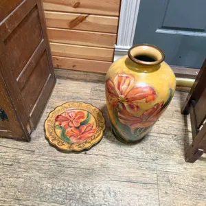 Hand Painted Vase & Plate