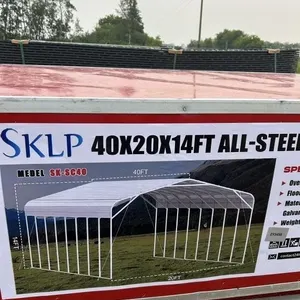 UNUSED 40X20X14 ALL STEEL CARPORT