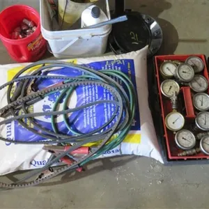 Various Air Gauges * Battery Booster Cables