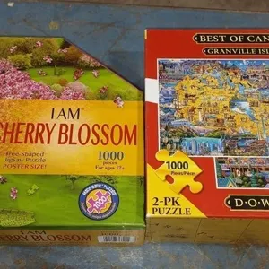 3 1000 piece puzzles, Cherry Blossom & Best of