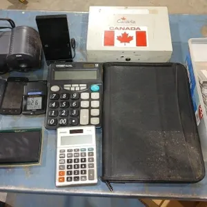 Office bundle, Leather file folder, Calculator's,