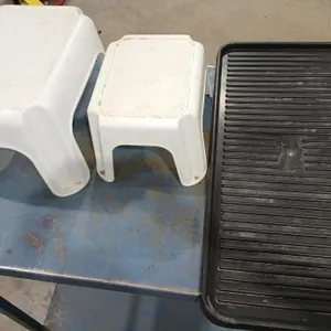 2 plastic Stepping stools & Shoe tray