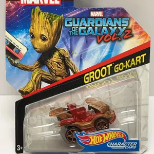 Hot Wheels Marvel Guardians of the Galaxy Vol. 2 Groot Go-Kart Character Car, Mattel 2016, Unopened