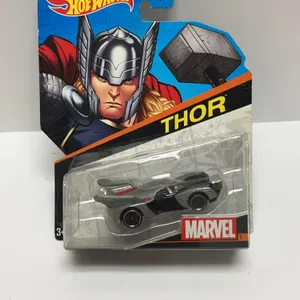 Hot Wheels Marvel Thor Character Car Die-Cast Model, Mattel 2017, Unopened Blister Pack, No. 3 of Se