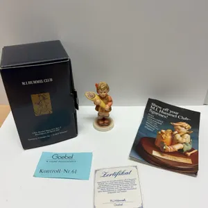 Goebel M.I. Hummel Club Figurine 1993/94 "A Sweet Offering" Hum 549/3/0 with Box & COA 3.5" Tall #14