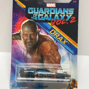 Hot Wheels Marvel Guardians of the Galaxy Vol. 2 Drax Rivited Car 2016, DWD73, Carded, 2/8 Series Re