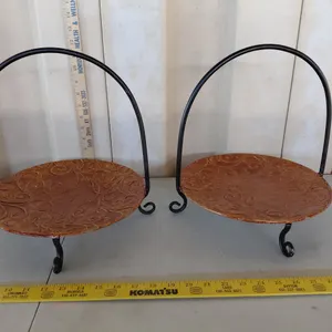 2 Metal Decor Display Trays