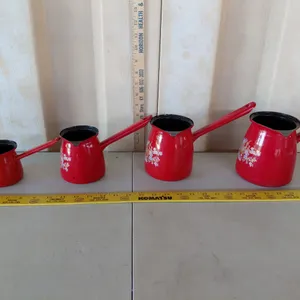 Vintage Turkish Style Enamel Coffee Pot Set