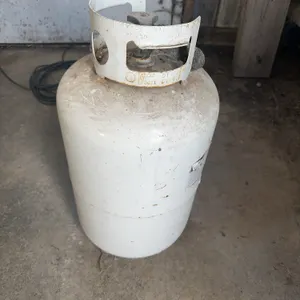 Standard White Metal LP Propane Gas Cylinder Tank