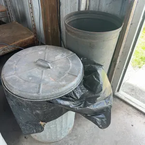 Galvanized Metal Trash Cans with Lid