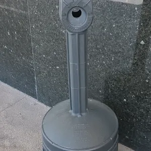 Poly smokers cease-fire cigarette trash can