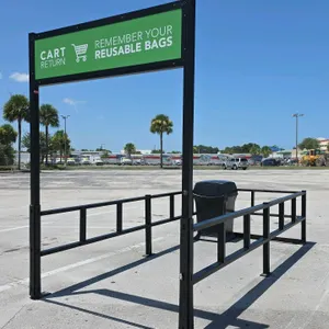 6'W x 14'L x 8'10" Aluminum (black) cart corrals