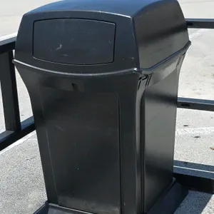 42" Poly (black) trash cans