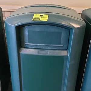 42"h Poly (green) trash cans