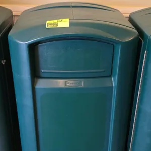 42"h Poly (green) trash cans