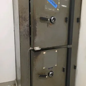 38" x 34" x 72" Mosler cast iron 2-door combination safe