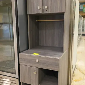 28" x 85"h Laminate wood service counter