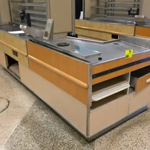 4' x 12' Laminate wood single belt checklane