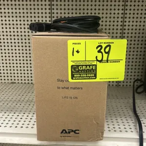 Office utility lot. Includes (1) boxed APC Battery Back-UPS power supply (425VA/255W, 6 outlets, surge protection) and (1) Comfort Zone portable black