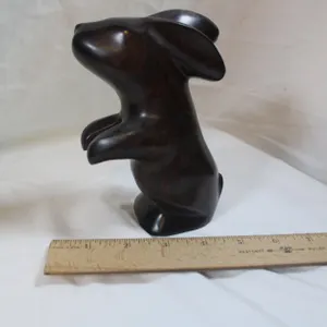 Wooden Rabbit Signed J Wyant