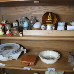 Commemorative Stoneware Crock Marked Hook, N. York, 1867, With Assorted Stoneware Bottles, Ceramic Egg Cups, A Bisque Kewpie-Style Doll And Praying An