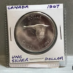 1967 Canada Uncirculated Silver Dollar Coin
 UNRESERVED