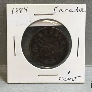 1884 Canada Large 1 Cent Coin
 UNRESERVED