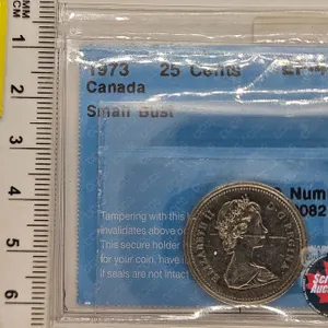 Canada Twenty Five Cent "Small Bust" : CCCS Cert : EF-40