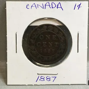 1887 Canada Large 1 Cent Coin
 UNRESERVED