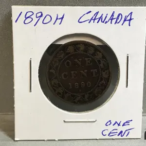 1890 H Canada Large 1 Cent Coin
 UNRESERVED