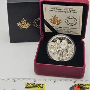 RCM 2019 Proof Silver Dollar : 75th Anniversary of D-Day (COA #11098) (99.99%)