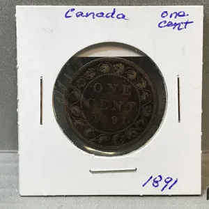 1891 Canada Large 1 Cent Coin
 UNRESERVED
