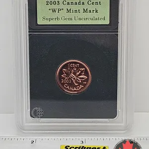 Canada 2003 One Cent "WP" Mint Mark : Superb Gem Uncirculated