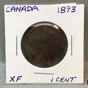 1893 Canada Large 1 Cent Coin
 UNRESERVED