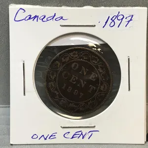 1897 Canada Large 1 Cent Coin
 UNRESERVED