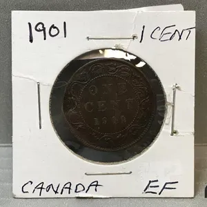 1901 Canada Large 1 Cent Coin
 UNRESERVED