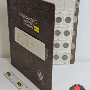 Canada One Cent Collection in Uni-Safe Portfolio (78 Coins) : 1920 - 1997 (Intermittent)