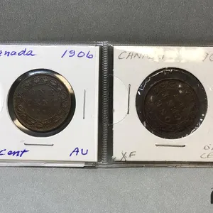1906 & 1907 Canada Large 1 Cent Coins
 UNRESERVED