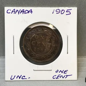 1905 Canada Uncirculated Large 1 Cent Coin
 UNRESERVED