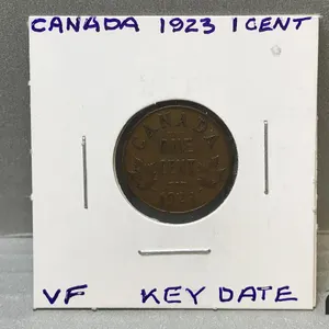 1923 Canada 1 Cent Coin  - Key Date
 UNRESERVED
