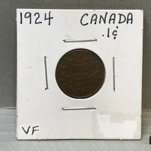 1924 Canada 1 Cent Coin
 UNRESERVED