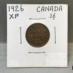 1926 Canada 1 Cent Coin
 UNRESERVED