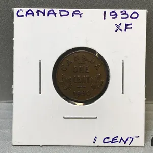 1930 Canada 1 Cent Coin
 UNRESERVED