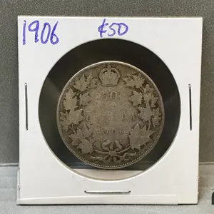 1906 Canada 50 Cent Coin
 UNRESERVED