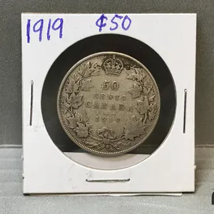 1919 Canada 50 Cent Coin
 UNRESERVED