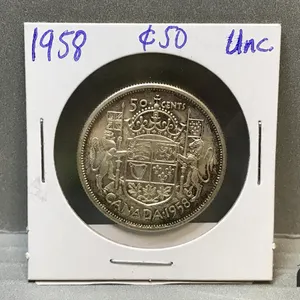 1958 Canada 50 Cent Coin - Uncirculated
 UNRESERVED