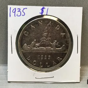 1935 Canada Silver 1 Dollar Coin
 UNRESERVED