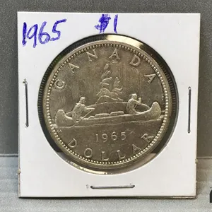 1965 Canada Silver 1 Dollar Coin
 UNRESERVED